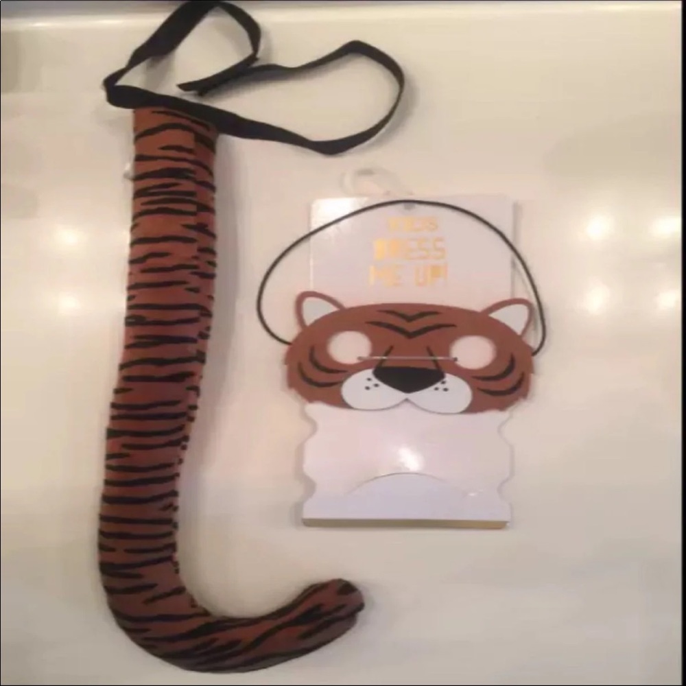 New Kids Tiger Mask Tail Dress Up Costume Set